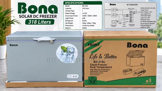 Bona 318 Liters AC/DC Chest Freezer - 1