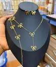 Stainless Steel Necklace Set with Bangle and Bracelet - 1