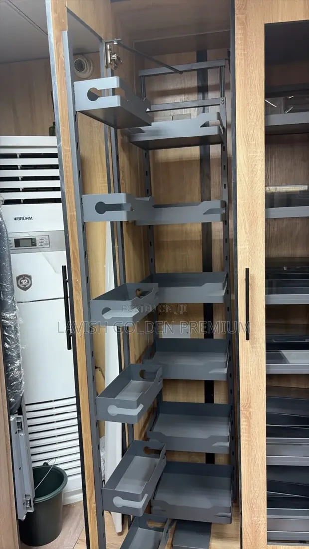 Master Pull-Out Multi-Tier Kitchen Pantry - Gray - 1