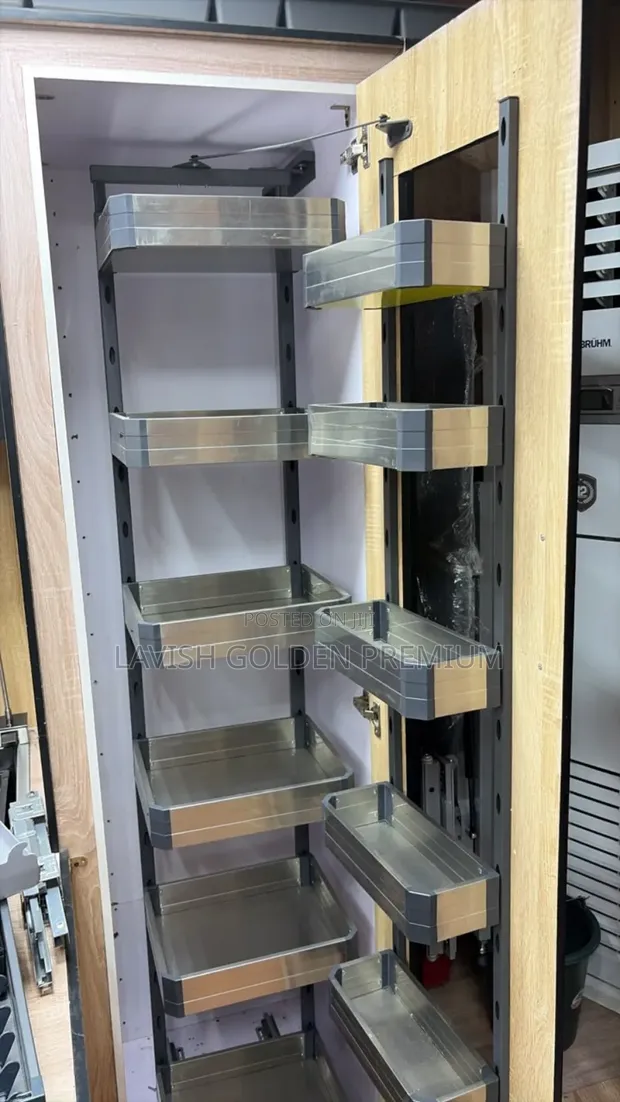 Master Stainless Steel Pull-Out Kitchen Pantry Organizer - 1