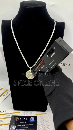 VVS Moissanite Diamond Liberty Pendant with Tennis Neckchain