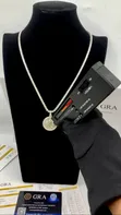VVS Moissanite Diamond Liberty Pendant with Tennis Neckchain - 2