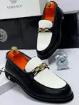 Premium Calvin Klein Men's Black & White Leather Loafers - Boxed - 3