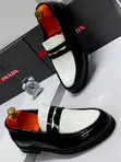 Premium Calvin Klein Men's Black & White Leather Loafers - Boxed - 4