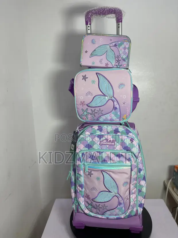 Jasminestar Mermaid 3-Piece School Bag Set for Girls - 1
