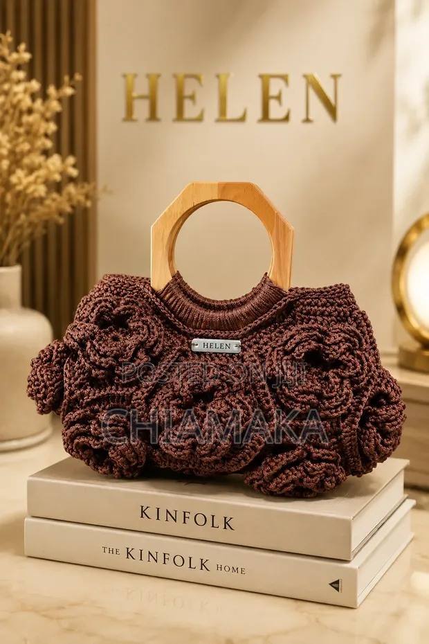 Hand Knitted Mini Rose Bag - 1