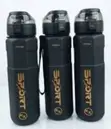 1000ml Black Sports Water Bottle - Leak-Proof Flip Lid - 1