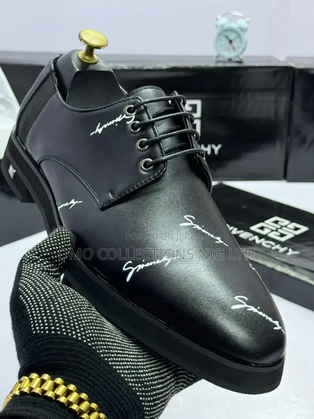 Givenchy Men's Black Leather Derby Shoes - Brand New - 1