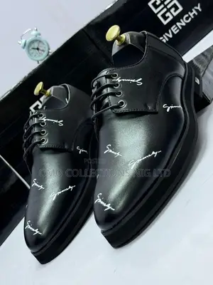 Givenchy Men's Black Leather Derby Shoes - Brand New