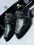 Givenchy Men's Black Leather Derby Shoes - Brand New - 3
