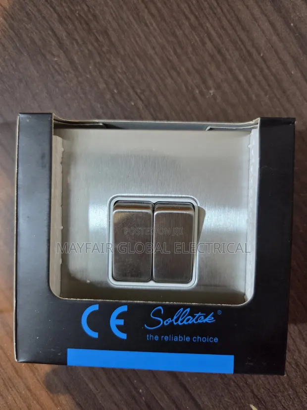 Sollatek 2-Gang Metal Rocker Switch Mai Goge Goge - 1