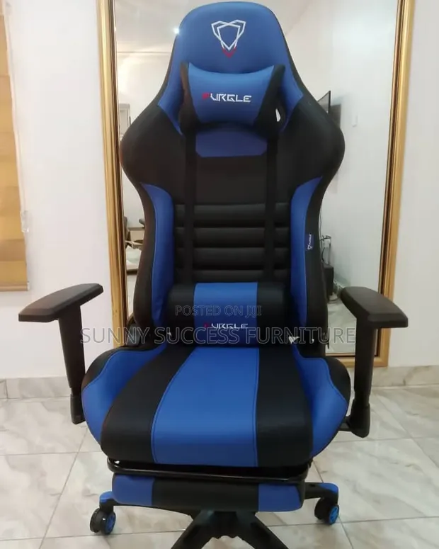 Furgle Gaming Chair - Blue & Black, Brand New - 1