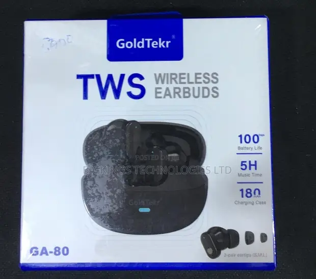 Goldtekr TWS Wireless ENC Bluetooth Earbuds - 1