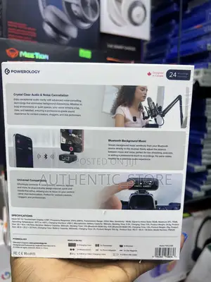 Powerology Pure Q1 Wireless Microphone (AI Noise Cancelling)