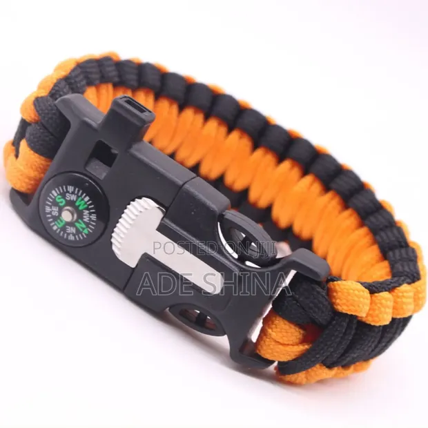 Survival Bracelet with Compass & Fire Starter - 1