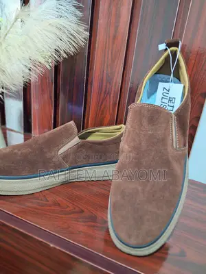 Men's Brown Suede Loafers - Size 43