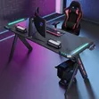Gaming Desk tare da Microphone Arm - Baki - 1