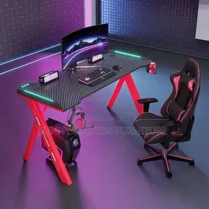 Gaming Desk tare da Y Leg - Baki