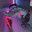 Gaming Desk tare da Y Leg - Baki - 1