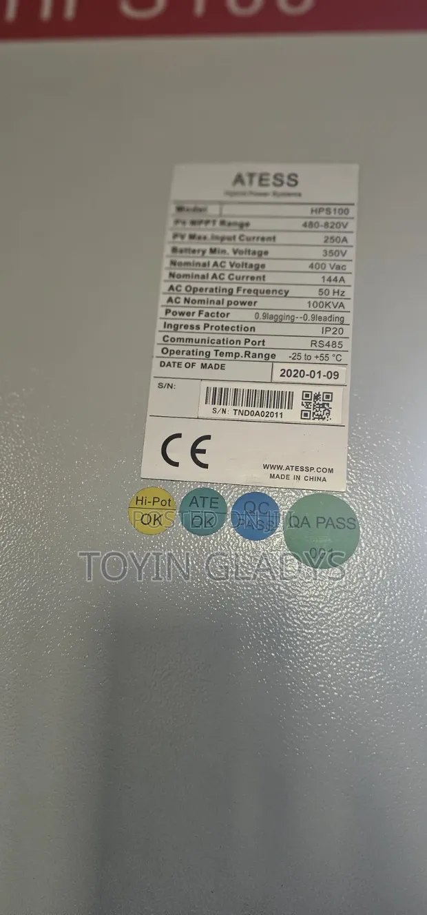 Atess HPS100 Hybrid Power System / 100kW Inverter - 1