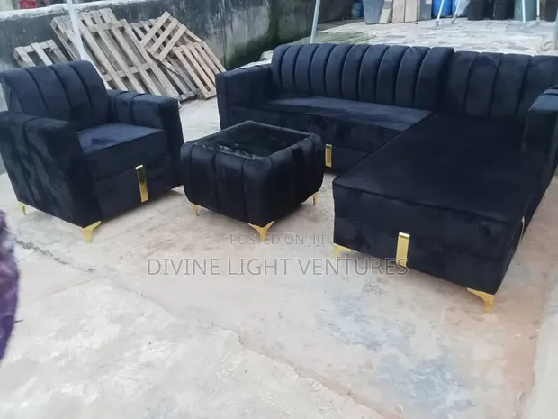 Sofa Mai Girman L da Kujera Daya Mai Inganci Sabo - 1