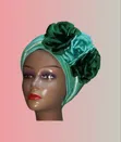 Mint Green Raw Silk Turban - 1