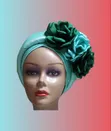 Mint Green Raw Silk Turban - 2