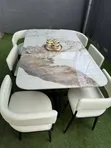 Sabon Marble Top Dining Set Mai Zama 6 - 2