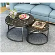 2pcs Faux Centre Table - Baki & Zinariya - 2