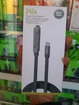 240W Type-C zuwa Type-C Cable tare da Gina-in Phone Stand - 1