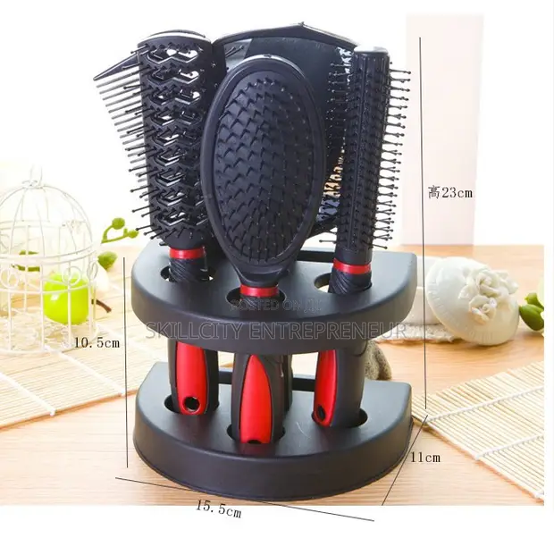 All-in-One Hair Styling Brush Set with Organizer - 1