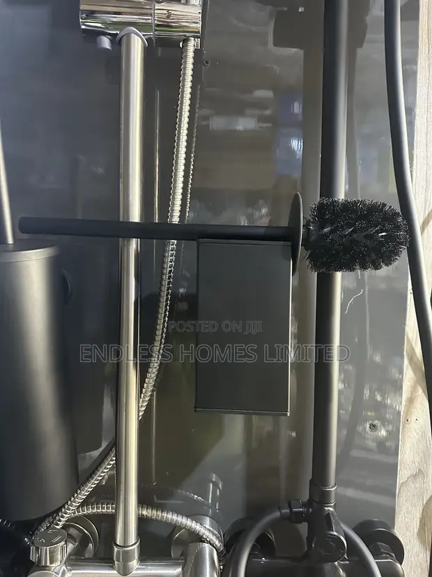Master Brand Hanging Toilet Brush - Black - 1