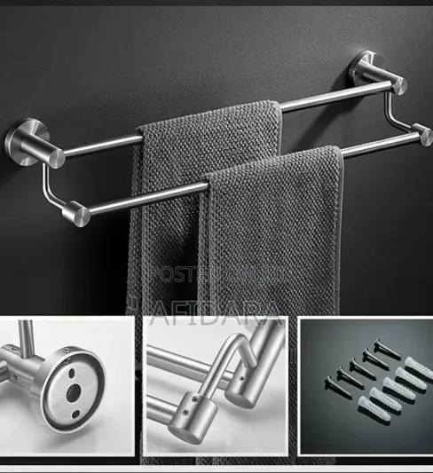 Stainless Steel Double Towel Hanger (80cm) - 1