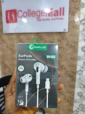 Sh Plus SH-E52 Earphones for iPhone 16 Pro Max Upward