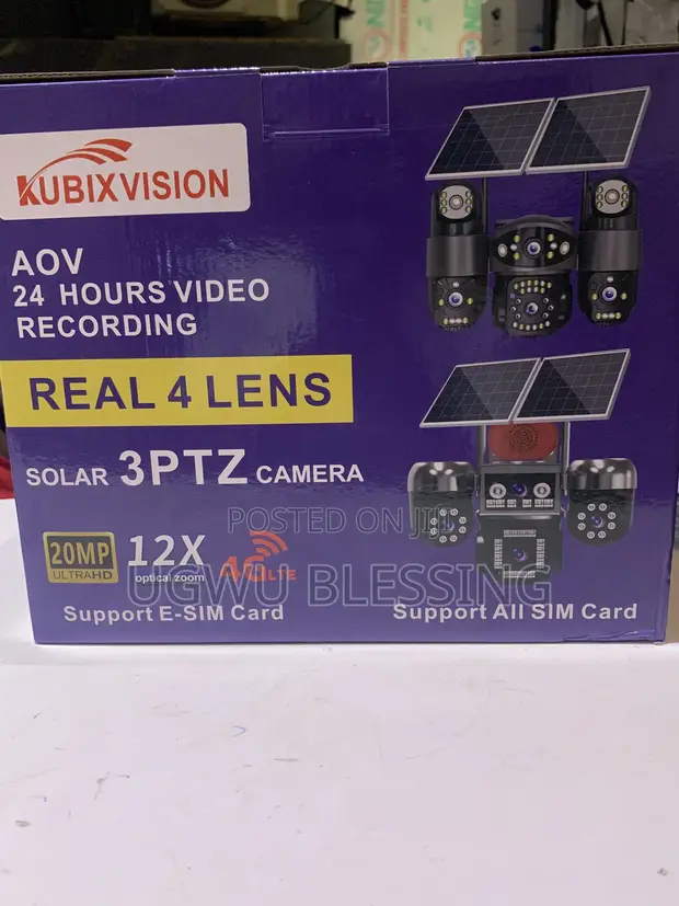 Kubix Hieasy 4K Solar 4-Lens 4G Security Camera - 1