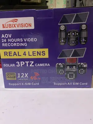 Kubix Hieasy 4K Solar 4-Lens 4G Kamara Tsaro