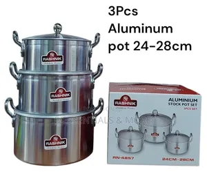 3 Pcs Aluminium Cooking Pot Set
