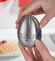 Stainless Steel Mechanical Egg Shaped Alarm Food Timer - 2