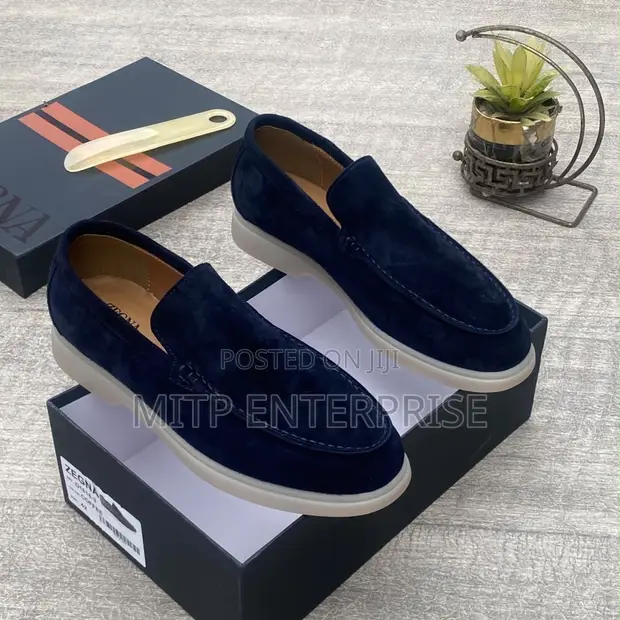 Zegna Premium Suede Loafers for Men - 1