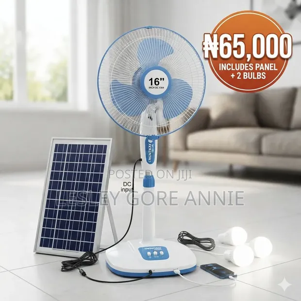 Smart Rechargeable 16-Inch Pedestal Fan with Remote - 1