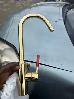 Gold Long Kitchen Mixer Tap - Master Brand