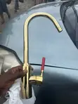 Gold Long Kitchen Mixer Tap - Master Brand - 2