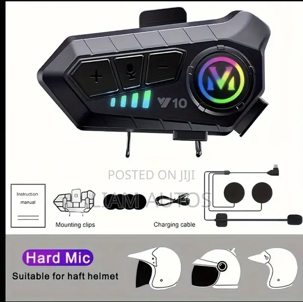 Y10 Motorcycle Helmet Bluetooth Headset - 1