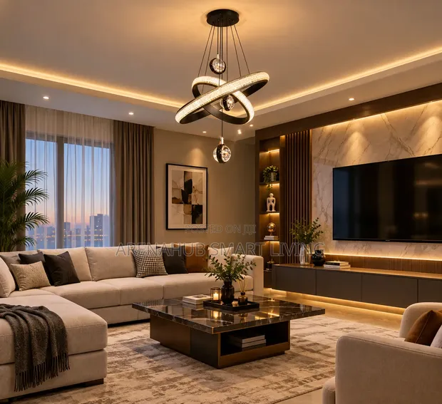 Nordic LED Circle Rings Pendant Light Chandelier - 1