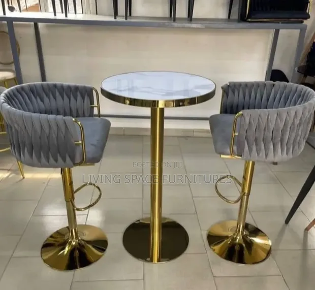 Adjustable Wine Bar Stools with Table (Lux) - 1