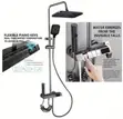 Luxury Gray Piano Shower with LED Light - 2