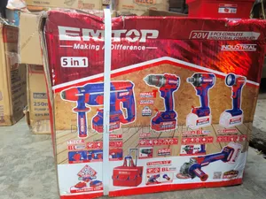 EMTOP 20V 5-Piece Cordless Industrial Combo Kit