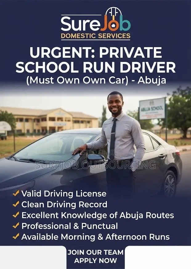 Urgent: Private School Driver (Own Car) - Abuja - 1