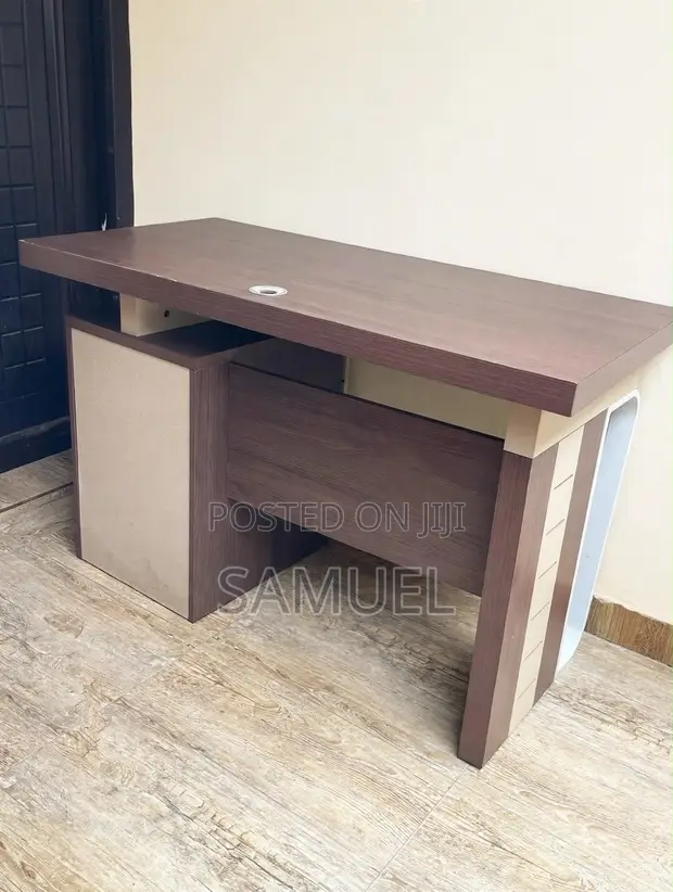 Modern Executive Office Table - Brown Laminate - 1
