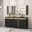 Classic Modern Sideboard with Mirror - Lux Brand - 3
